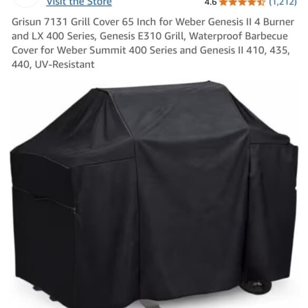 Black Grill Cover for Weber Genesis